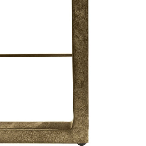 Libra Kirkstone Iron Coffee Table Aged Champagne Finish, Galaxy Slate Top Large 140×81